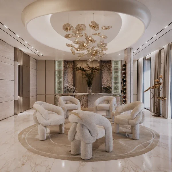 GEORGE Group residential dining chairs arranged around a table