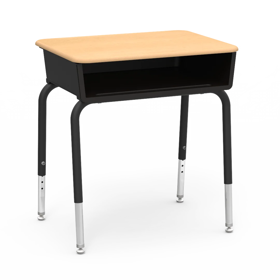 OEM individual student desk available through GEORGE with a rectangular worktop, deep under-top storage and height-adjustable legs